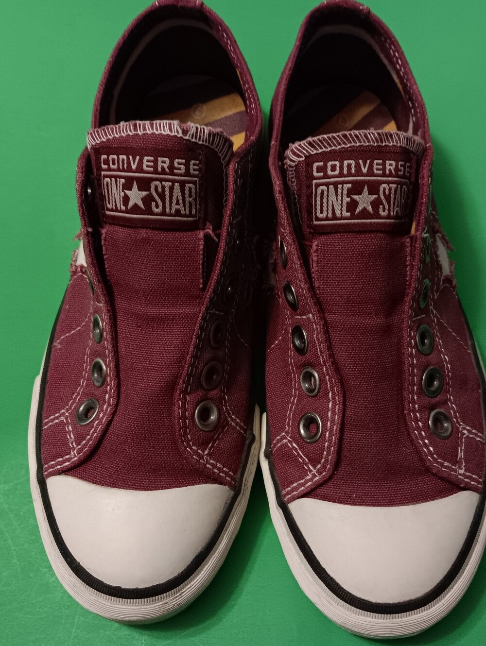 Converse One Star Sneakers/Shoes Preowned Burgundy Color Women's Size 7 - Picture 4 of 12